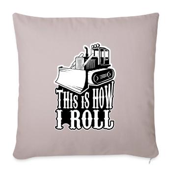 Pelle C'est comme ça que je dis: conducteur de pelle - Housse de coussin décorative 45 x 45 cm - taupe clair - Devant