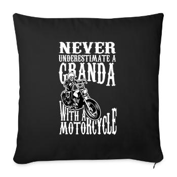Grandpa Grandpa Biker Motorcycle Motorcyclist - Sofa pillowcase 17,3'' x 17,3'' (45 x 45 cm) - black - Front