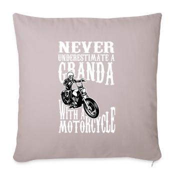 Opa Großvater Biker Motorrad Motorradfahrer - Sofakissenbezug 45 x 45 cm - helles Taupe - Vorne