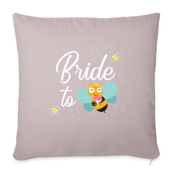 Cadeau de mariée mariée abeille abeille apiculteur - Housse de coussin décorative 45 x 45 cm - taupe clair - Devant