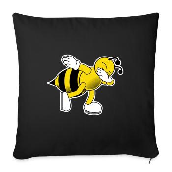 Bee bees dab dabbing beekeepers - Sofa pillowcase 17,3'' x 17,3'' (45 x 45 cm) - black - Front