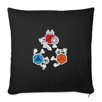 Dice game Dice game night - Sofa pillowcase 17,3'' x 17,3'' (45 x 45 cm) - black - Front