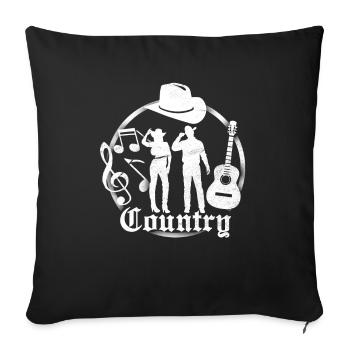 pays - Housse de coussin décorative 45 x 45 cm - noir - Devant