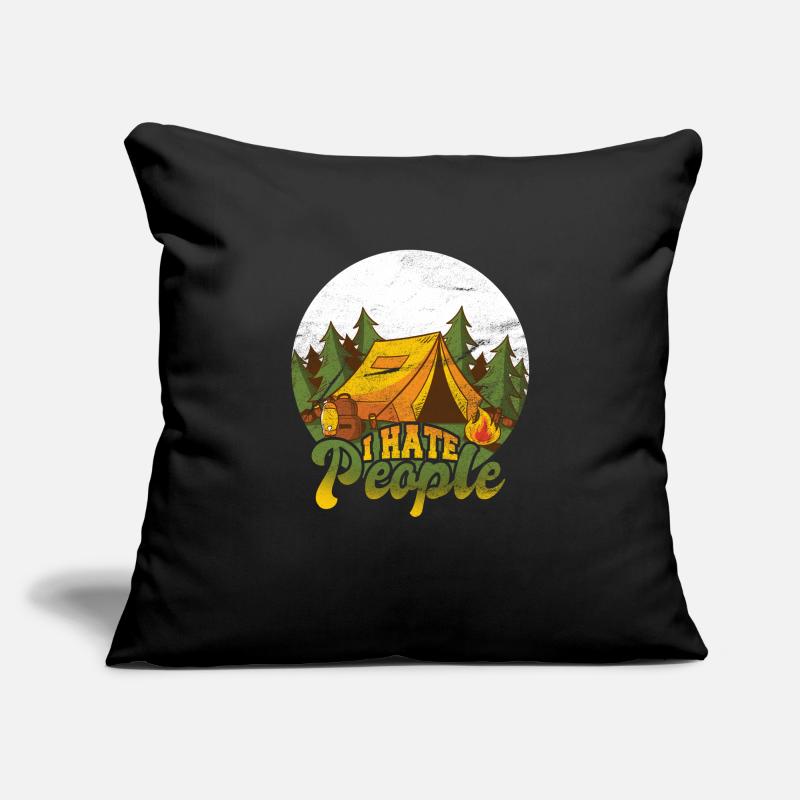 Ich hasse Menschen Camper Camping Zelten Sofakissenbezug 45 x 45 cm