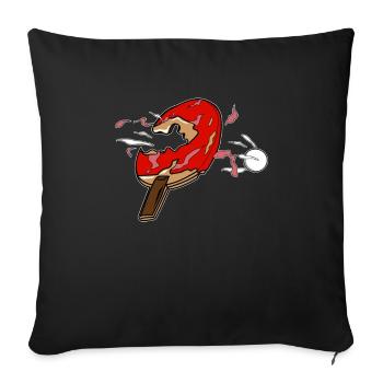 Table tennis table tennis player - Sofa pillowcase 17,3'' x 17,3'' (45 x 45 cm) - black - Front
