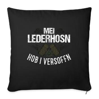 Tracht Volksfest Bier Lustig Geschenk - Sofakissenbezug 45 x 45 cm - Schwarz - Vorne