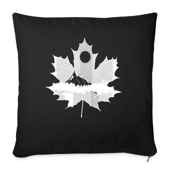 Hiking mountains Canada Canada maple leaf - Sofa pillowcase 17,3'' x 17,3'' (45 x 45 cm) - black - Front