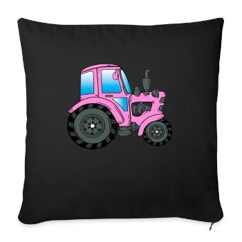Tractor Trekker tractor driver - Sofa pillowcase 17,3'' x 17,3'' (45 x 45 cm) - black - Front