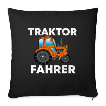 TRACTORS TRACTOR - Sofa pillowcase 17,3'' x 17,3'' (45 x 45 cm) - black - Front