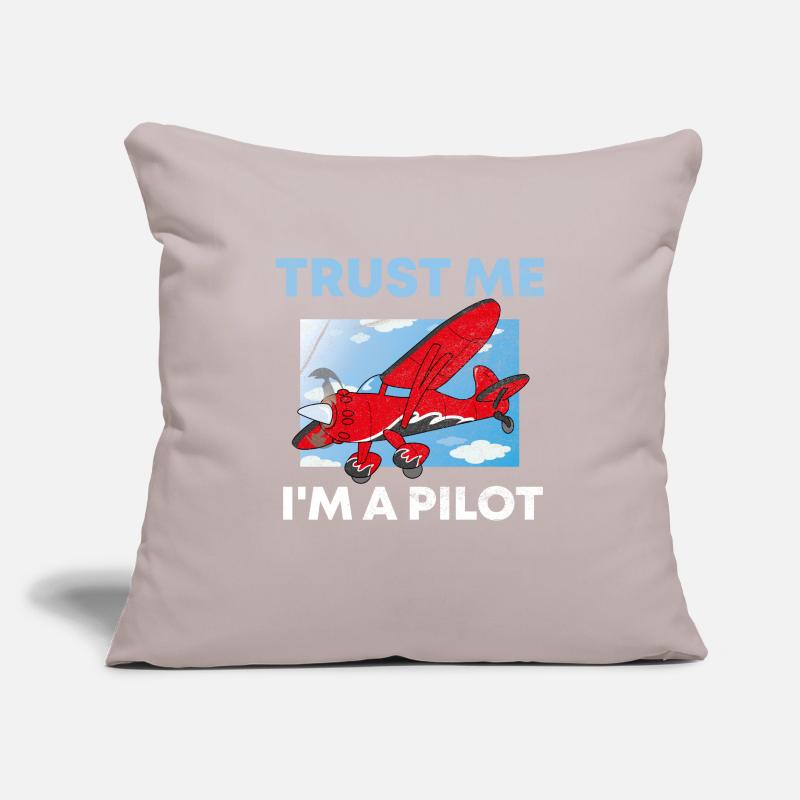 Vertrau mir ich bin Pilot Piloten Spruch Sofakissenbezug 45 x 45 cm