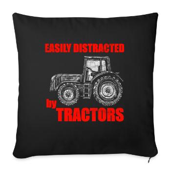 Tractors Tractor Saying - Sofa pillowcase 17,3'' x 17,3'' (45 x 45 cm) - black - Front