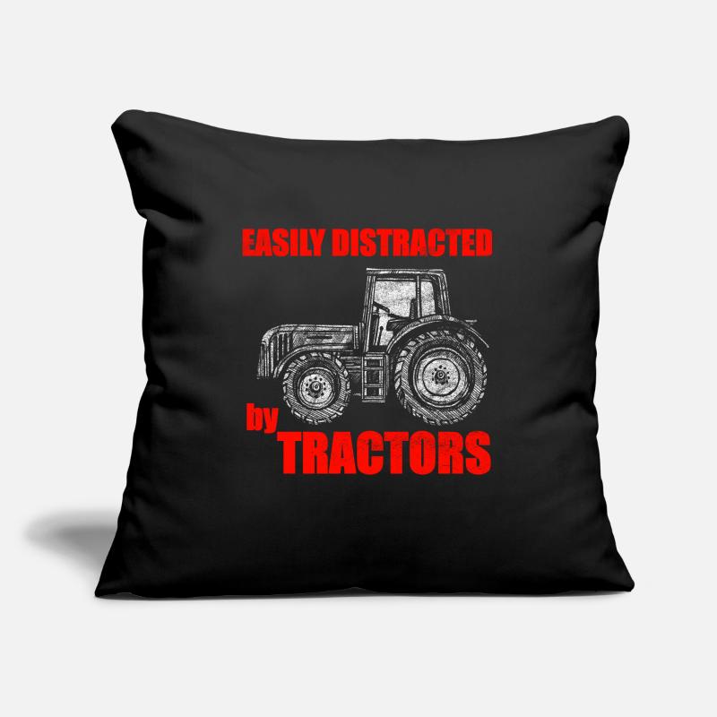 Tracteurs tracteurs proverbe Housse de coussin décorative 45 x 45 cm