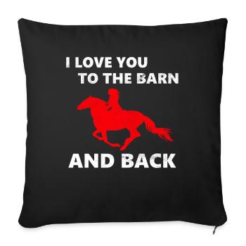 Riding Horses Riding Rider Horse - Sofa pillowcase 17,3'' x 17,3'' (45 x 45 cm) - black - Front