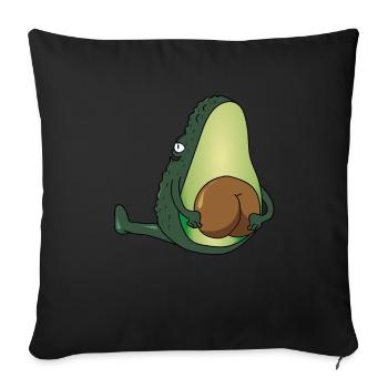 Funny Avocado Gift T-Shirt - Sofa pillowcase 17,3'' x 17,3'' (45 x 45 cm) - black - Front