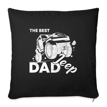 Father jeep - Sofa pillowcase 17,3'' x 17,3'' (45 x 45 cm) - black - Front