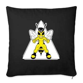 Bee honeyed - Sofa pillowcase 17,3'' x 17,3'' (45 x 45 cm) - black - Front