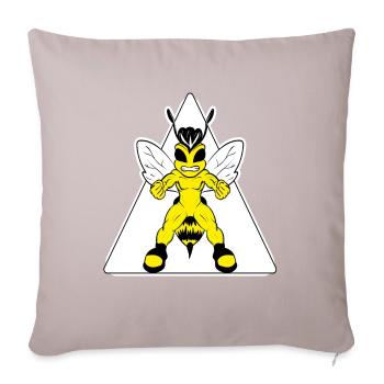 Abeille au miel - Housse de coussin décorative 45 x 45 cm - taupe clair - Devant