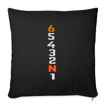 Don de motards pour motards - Housse de coussin décorative 45 x 45 cm - noir - Devant