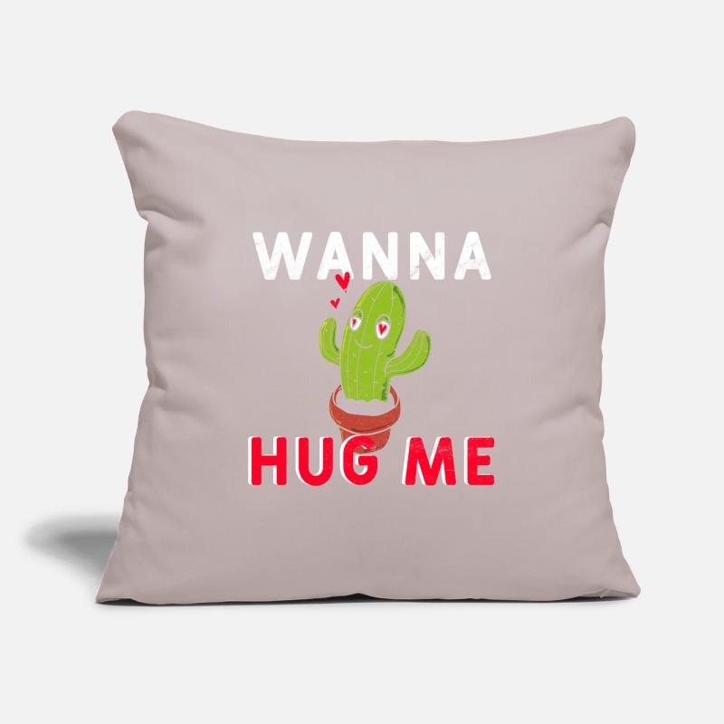 Cactus veut me serrer dans ses bras Housse de coussin décorative 45 x 45 cm