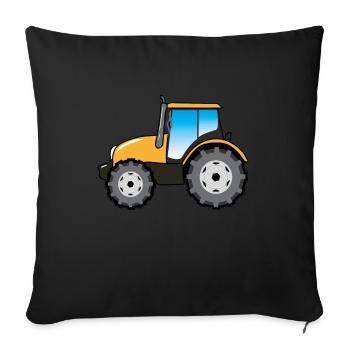 Traktor Traktoren Farmer Bauer Geschenk - Sofakissenbezug 45 x 45 cm - Schwarz - Vorne