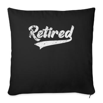 Retraite - Housse de coussin décorative 45 x 45 cm - noir - Devant