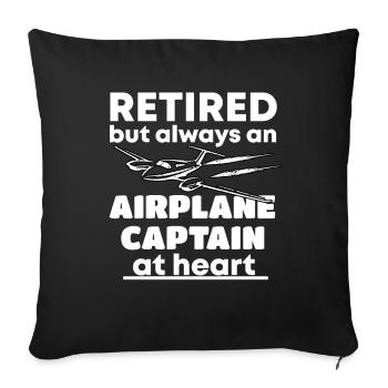 Pilote de pension - Housse de coussin décorative 45 x 45 cm - noir - Devant