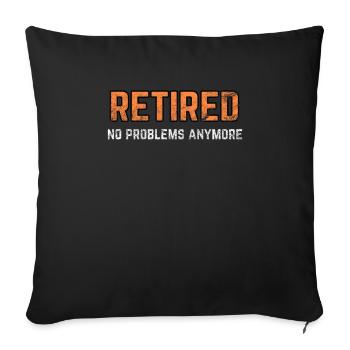 pension - Housse de coussin décorative 45 x 45 cm - noir - Devant