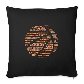 Basketballer basketball - Sofa pillowcase 17,3'' x 17,3'' (45 x 45 cm) - black - Front