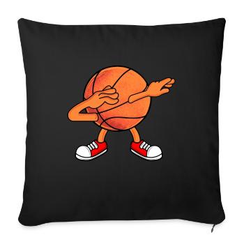 Basketball dabbing - Sofa pillowcase 17,3'' x 17,3'' (45 x 45 cm) - black - Front