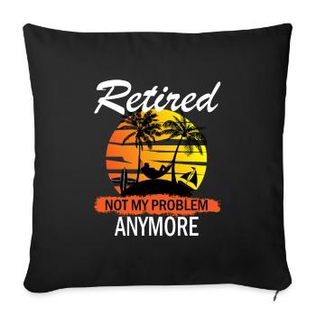 Pensionné - Housse de coussin décorative 45 x 45 cm - noir - Devant