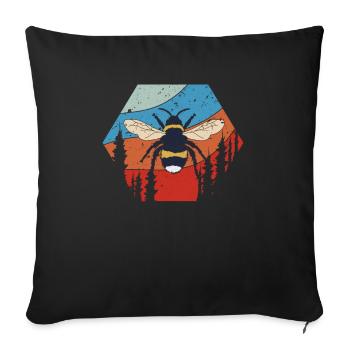 Beekeeper Bee - Sofa pillowcase 17,3'' x 17,3'' (45 x 45 cm) - black - Front