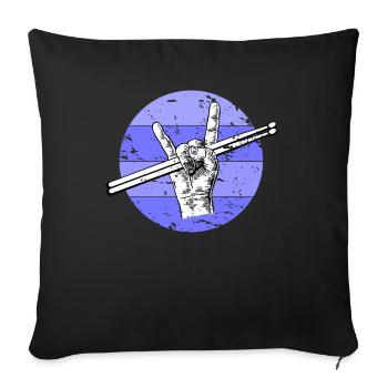 Batteur Pilon - Housse de coussin décorative 45 x 45 cm - noir - Devant