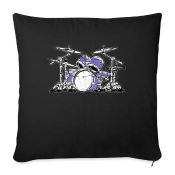 batterie - Housse de coussin décorative 45 x 45 cm - noir - Devant