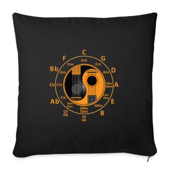Guitar Quintenzirkel Chords Gift - Sofa pillowcase 17,3'' x 17,3'' (45 x 45 cm) - black - Front