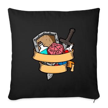 Dice Game Dice Gift - Sofa pillowcase 17,3'' x 17,3'' (45 x 45 cm) - black - Front