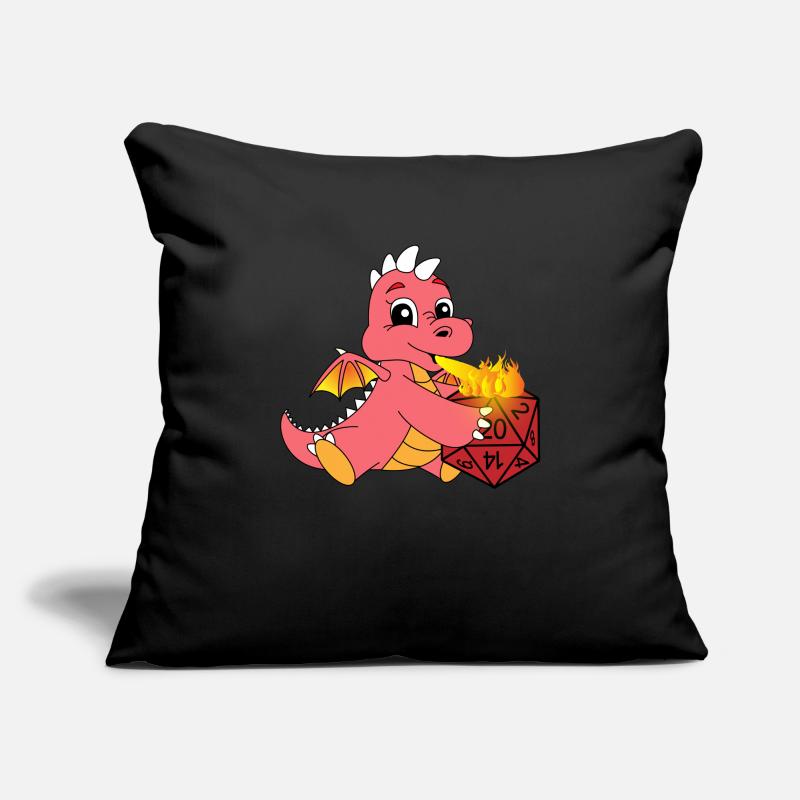 Jeu de dés cubiques Dragon Housse de coussin décorative 45 x 45 cm