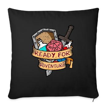 Dice Game Board Game Gift - Sofa pillowcase 17,3'' x 17,3'' (45 x 45 cm) - black - Front