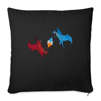 Dice dragon dragon dice game - Sofa pillowcase 17,3'' x 17,3'' (45 x 45 cm) - black - Front
