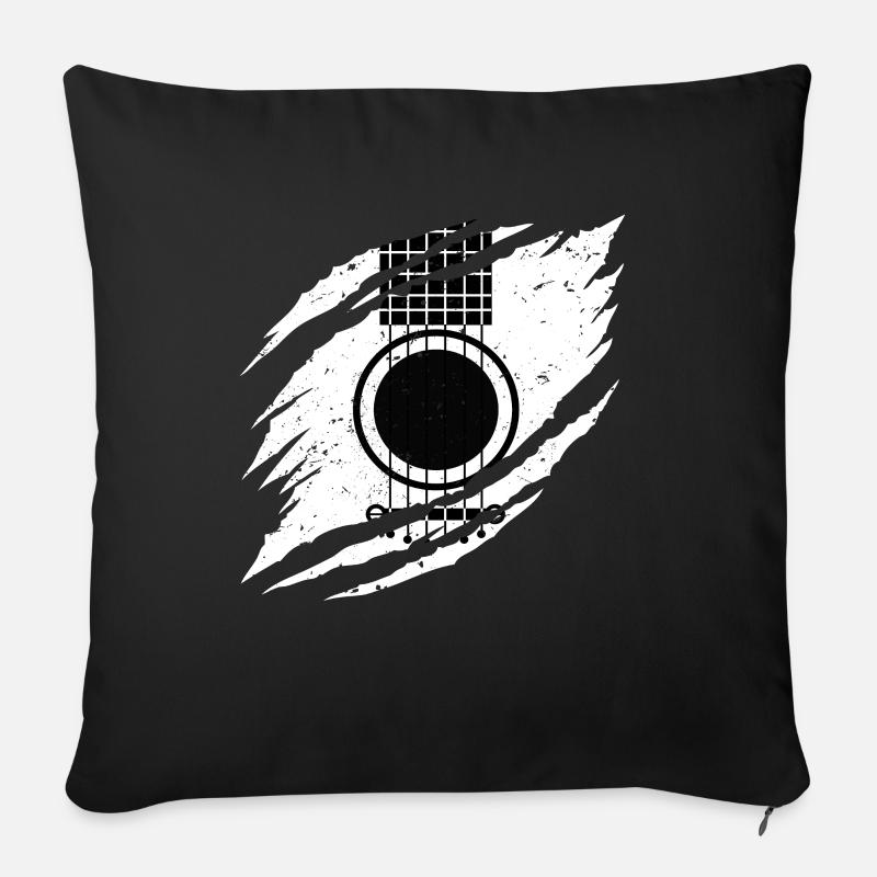 Gitarre Gitarren Geschenk - Sofakissenbezug 45 x 45 cm - Schwarz