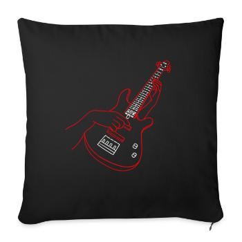 Guitariste - Housse de coussin décorative 45 x 45 cm - noir - Devant