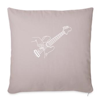 Akustik Gitarre Gitarrenspieler - Sofakissenbezug 45 x 45 cm - helles Taupe - Vorne