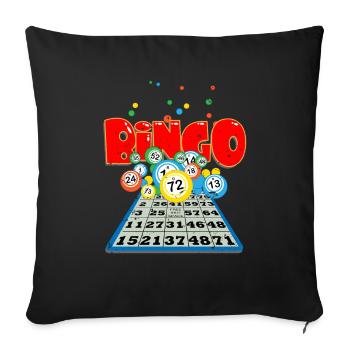 loto - Housse de coussin décorative 45 x 45 cm - noir - Devant