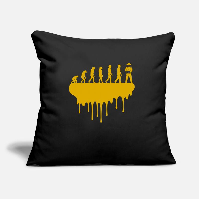 Abeilles apiculteurs évolution Housse de coussin décorative 45 x 45 cm
