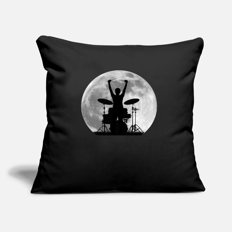 Batteur batterie lune Housse de coussin décorative 45 x 45 cm
