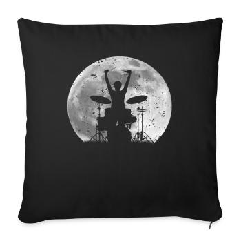 Lune de batteur - Housse de coussin décorative 45 x 45 cm - noir - Devant