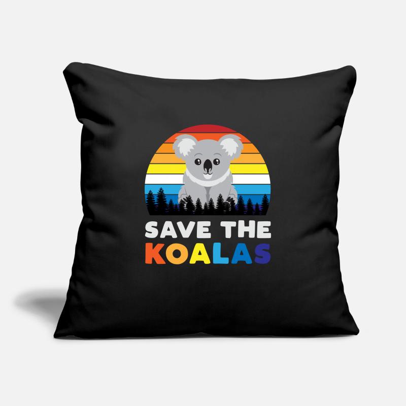 Save the Koalas Vintage Sofa pillowcase 17,3'' x 17,3'' (45 x 45 cm)