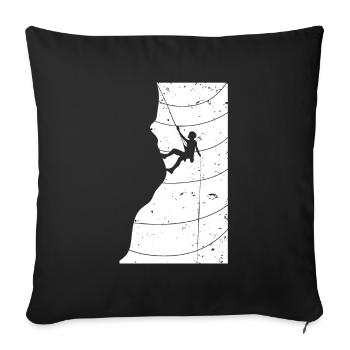 Vintage rock climbing rock climbing - Sofa pillowcase 17,3'' x 17,3'' (45 x 45 cm) - black - Front