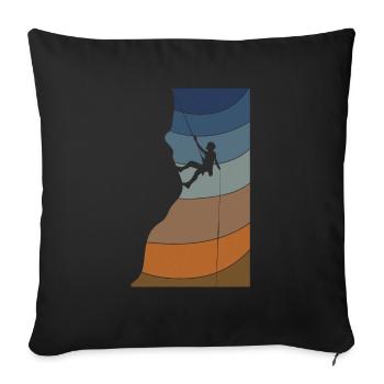 Grimpeur d'escalade - Housse de coussin décorative 45 x 45 cm - noir - Devant