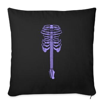 Guitar rib cage - Sofa pillowcase 17,3'' x 17,3'' (45 x 45 cm) - black - Front