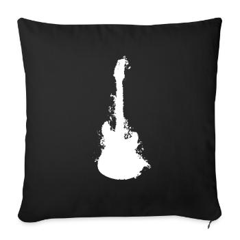 Guitar guitars - Sofa pillowcase 17,3'' x 17,3'' (45 x 45 cm) - black - Front
